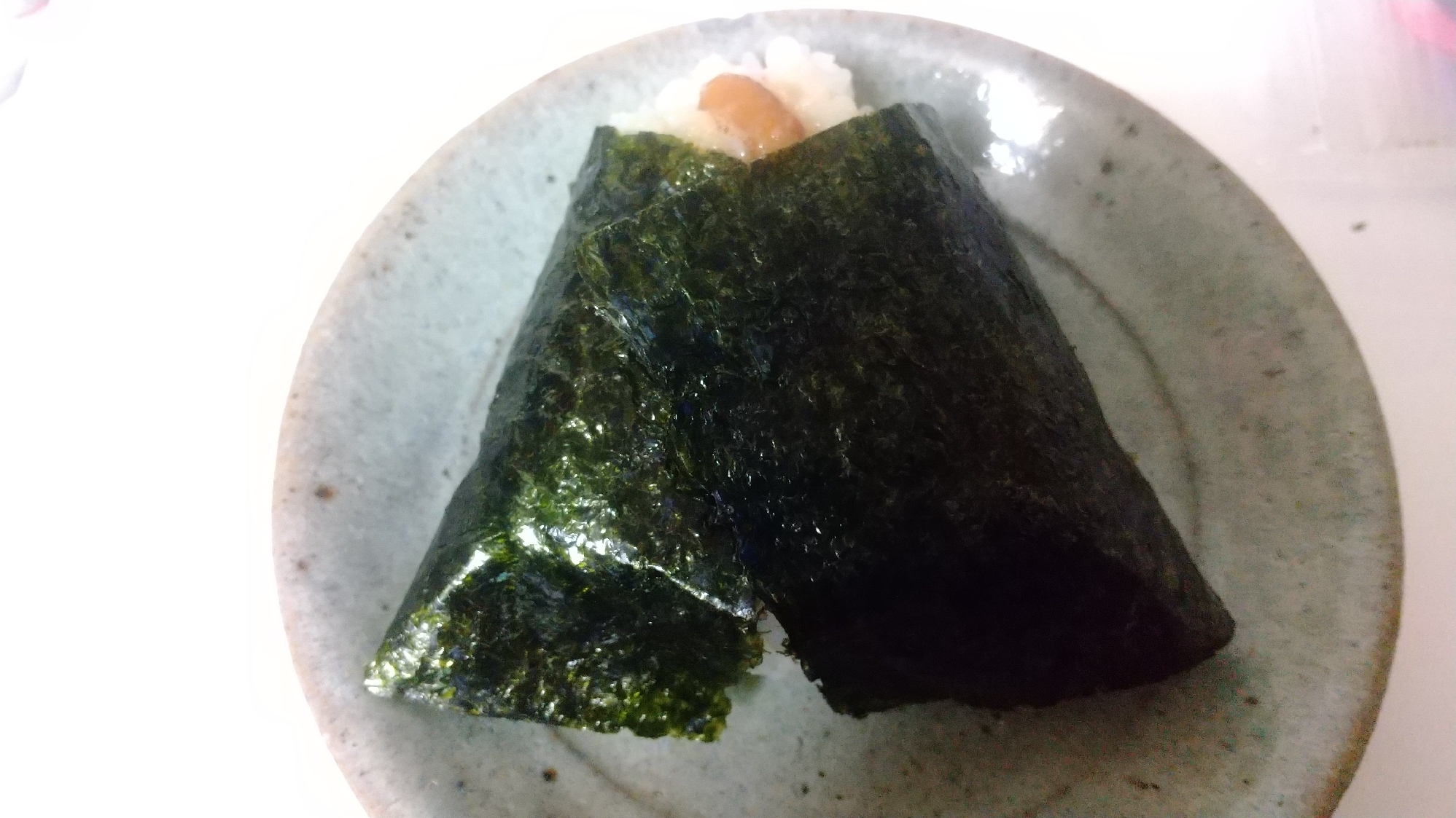 納豆でおにぎり