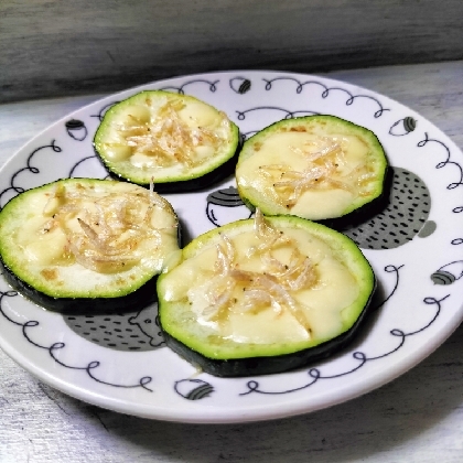 ズッキーニのあみえび焼き