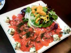 生サーモンマリネ?昆布締め?カルパッチョ?