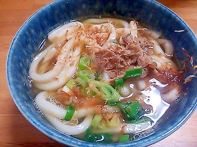 余った牛肉でかんたん肉うどん(＾＾)