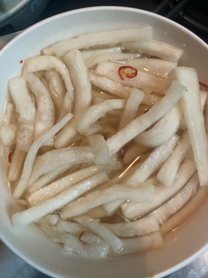 ごま風味♪大根の浅漬け