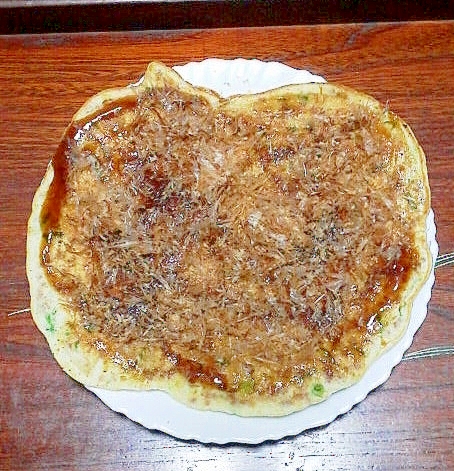 干しエビ(小エビ)入りお好み焼き