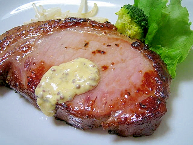 厚切りロースハムのマスタードマヨソースかけ レシピ 作り方 By ミルク白うさぎ 楽天レシピ 厚切りロースハムのマスタードマヨソースかけ レシピ 作り方 By ミルク白うさぎ 楽天レシピ