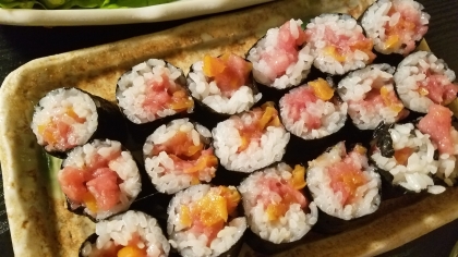 海苔巻きシリーズ！まぐろのトロたく巻き