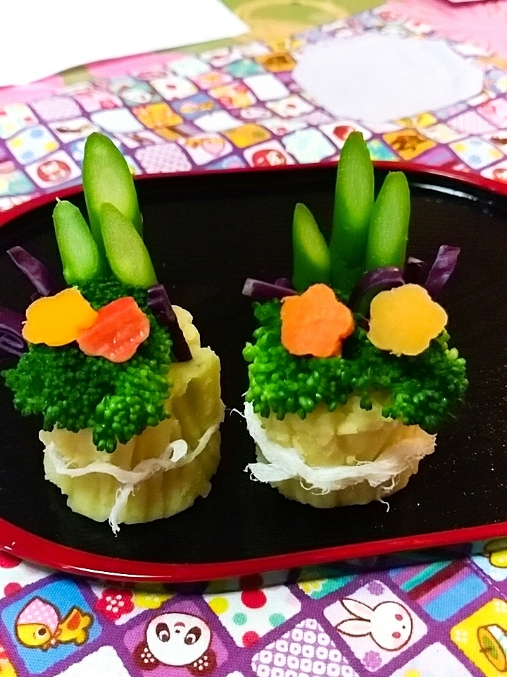 野菜で門松！