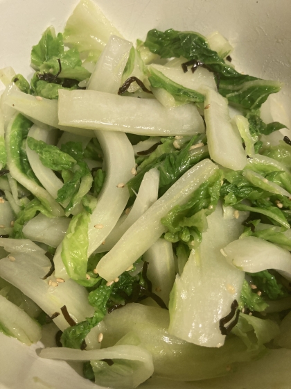 白菜のお浸し塩昆布和え