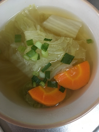 白菜とにんじんの中華スープ