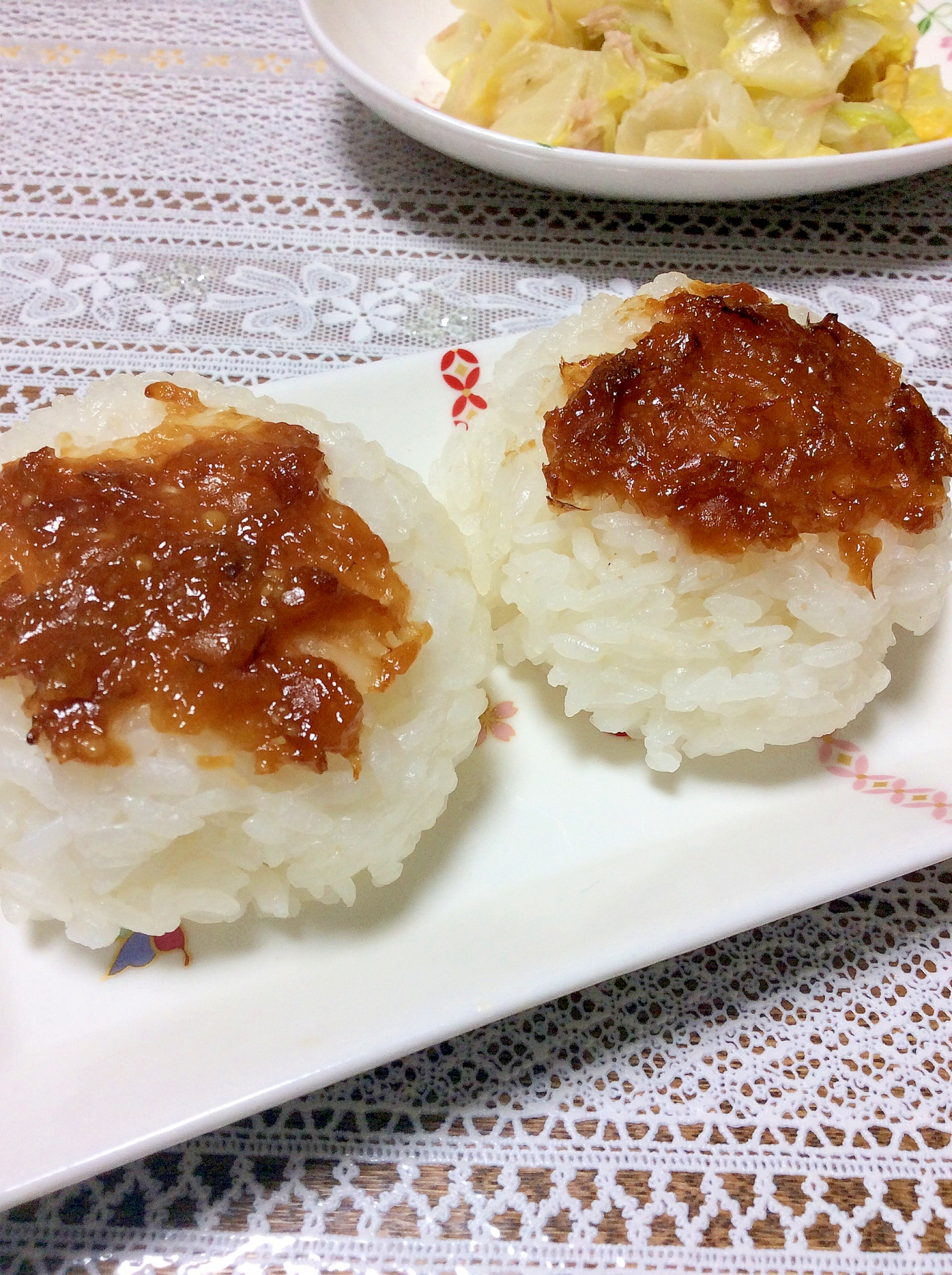 焼きおにぎり☆おかか梅味噌