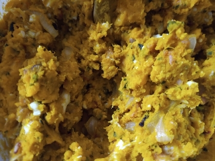 かぼちゃレシピ　かぼちゃとレーズンのサラダ