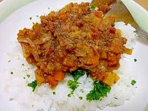 ルクエで簡単♪生トマトのドライカレー