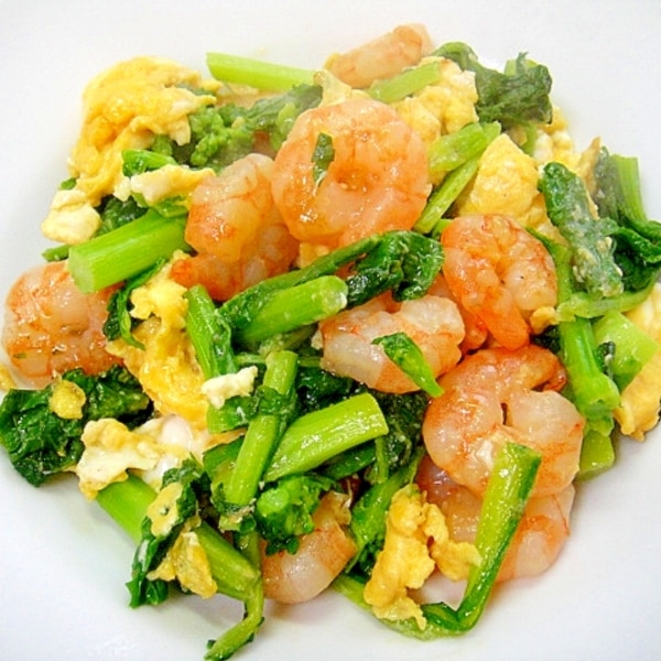 菜の花とむき海老の卵炒め レシピ 作り方 By Mint 楽天レシピ 菜の花とむき海老の卵炒め レシピ 作り方 By Mint 楽天レシピ