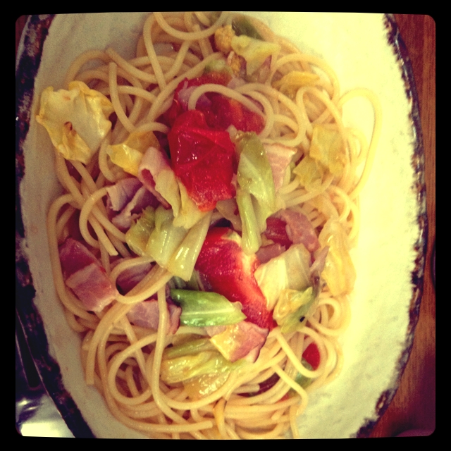 春野菜のパスタ