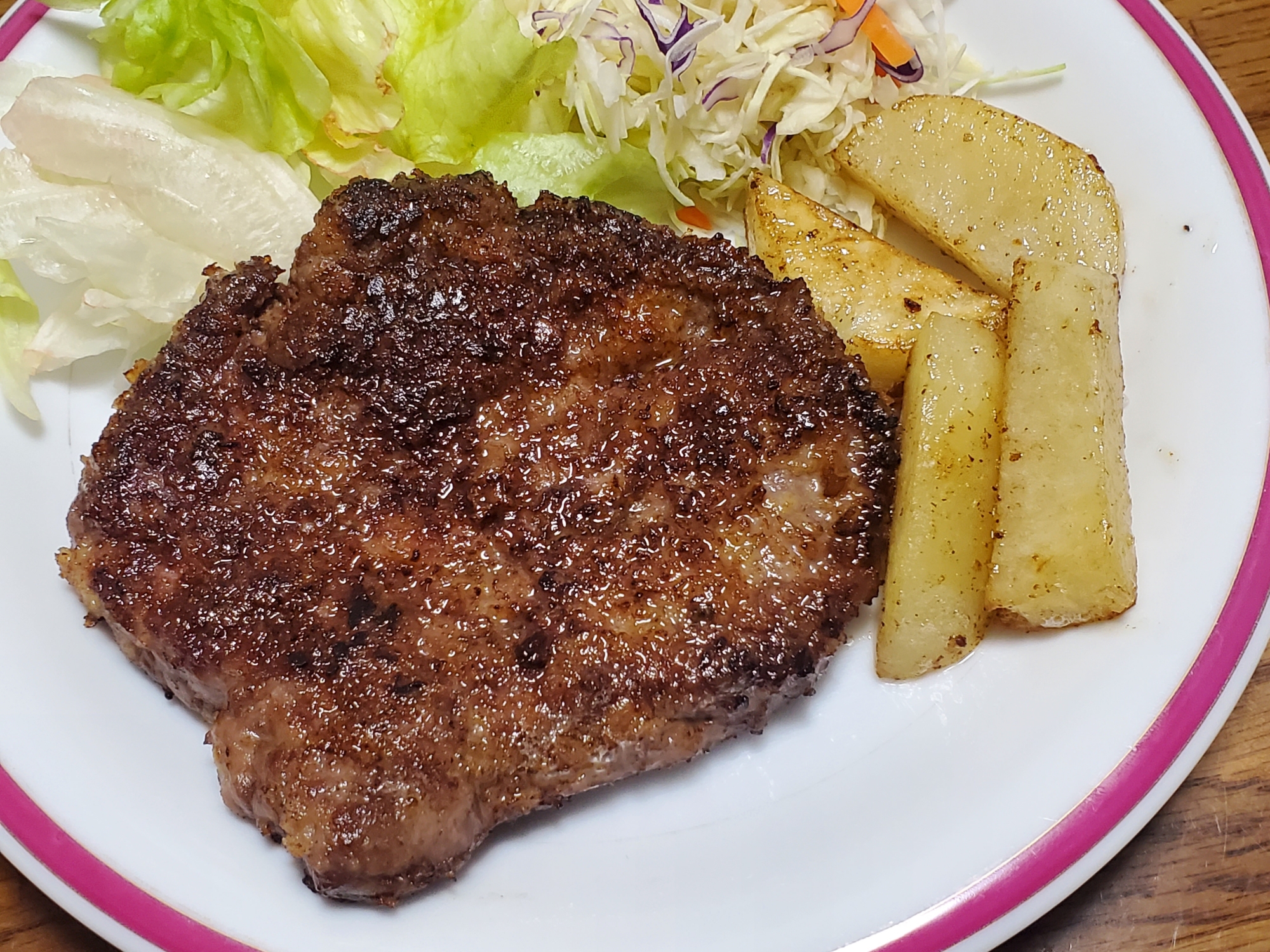 ステーキ肉のパン粉焼き