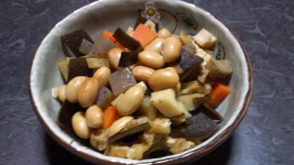 保存ＯＫ♪大豆＆油揚げの煮物