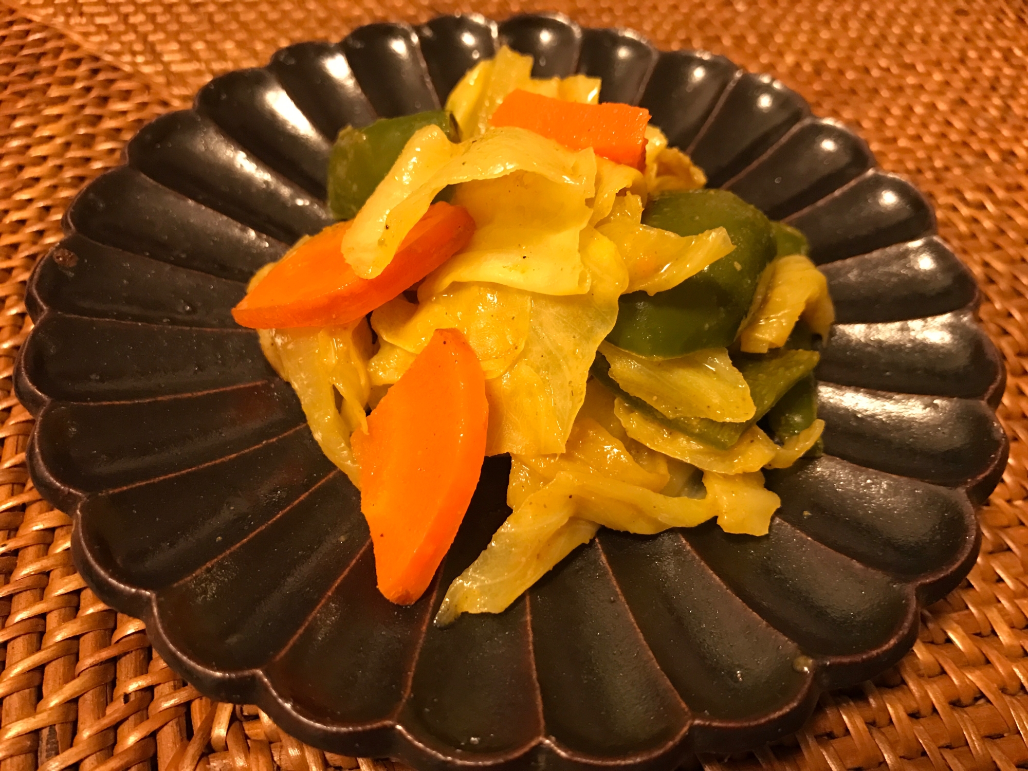 野菜のカレー粉炒め