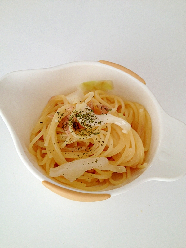 サラスパでツナとキャベツのクリームパスタ☆離乳食