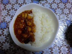 3種類の大豆のキーマカレー
