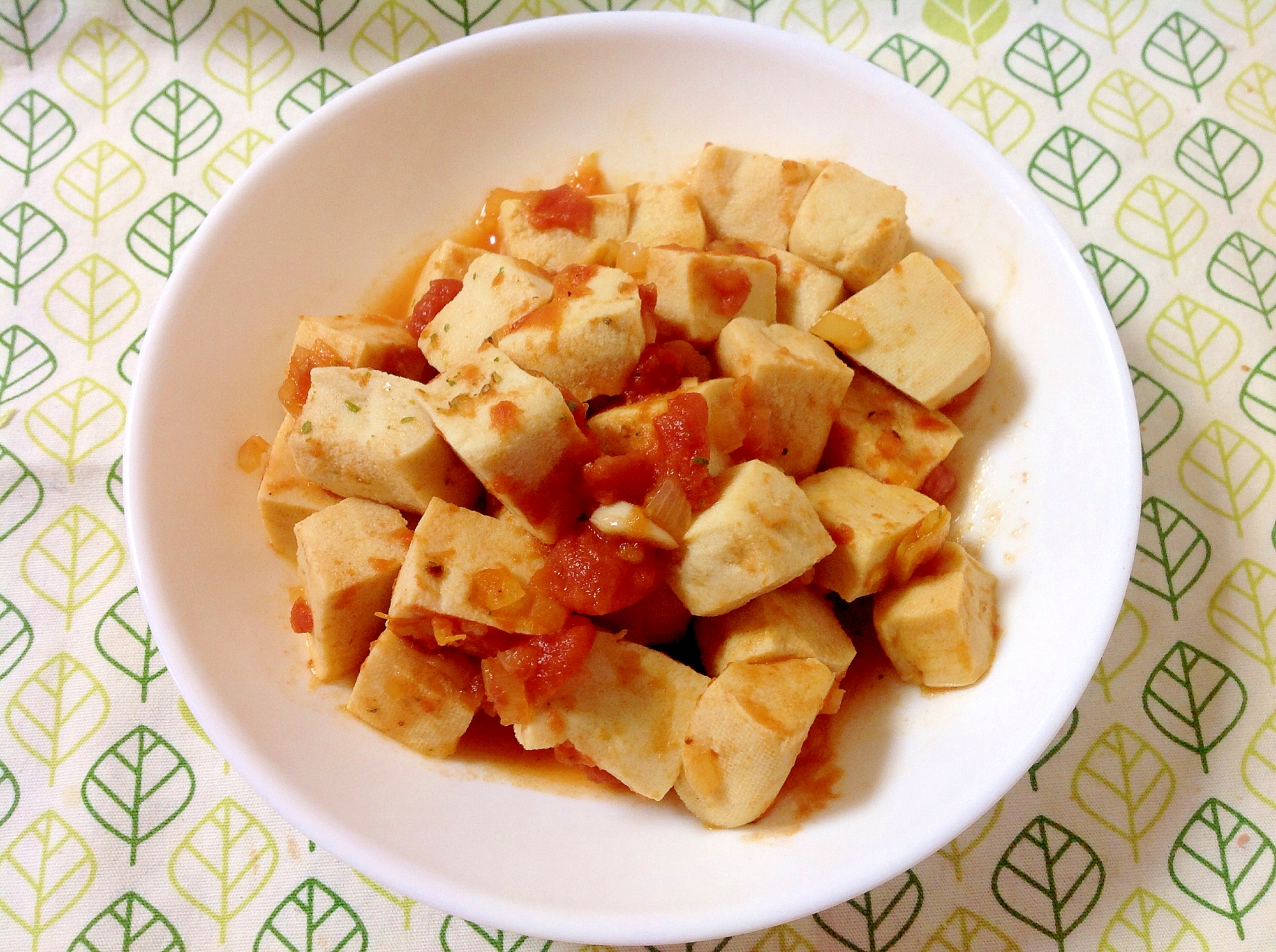 高野豆腐のトマトソース和え(o^^o)