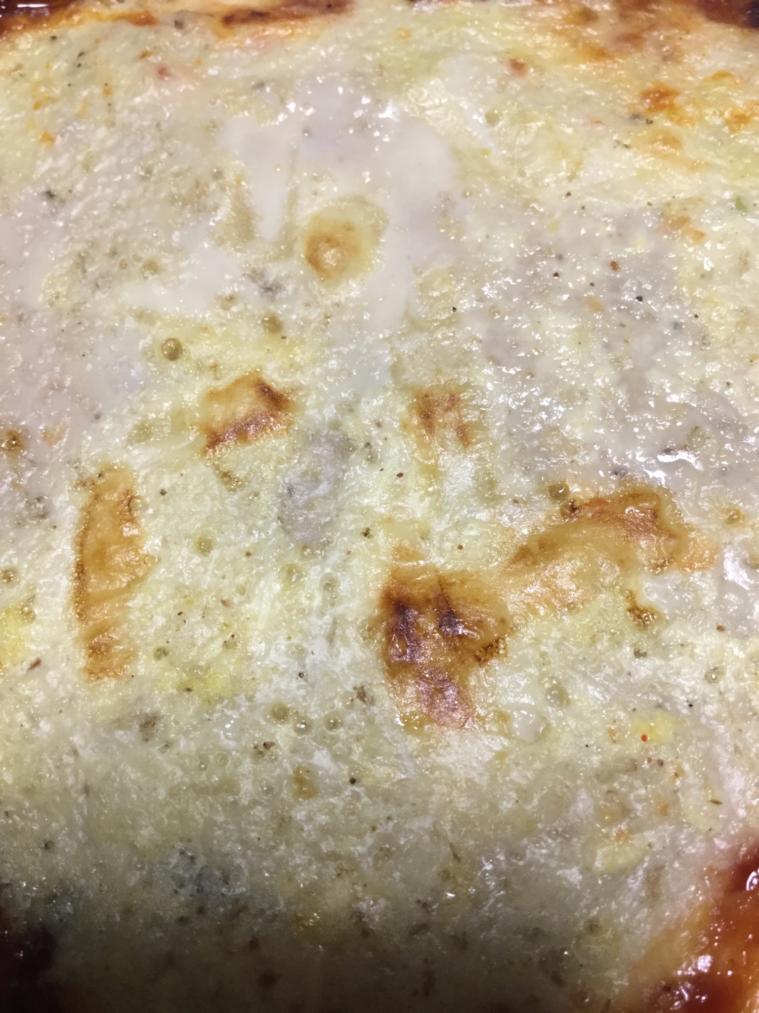 雑炊のトロロチーズ焼き
