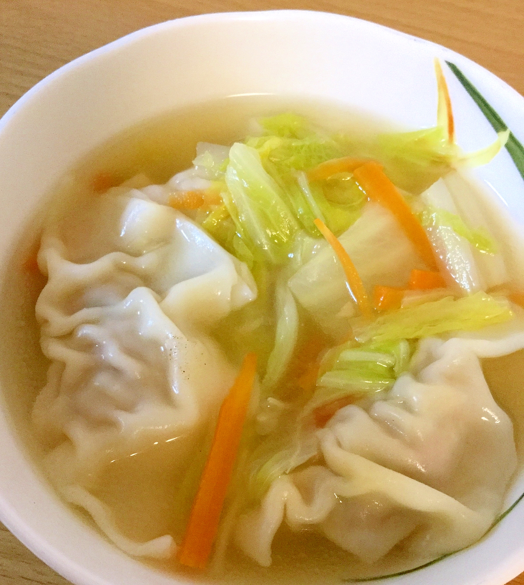 冷凍ぎょうざと白菜の中華スープ レシピ 作り方 By ひらりぃー 楽天レシピ