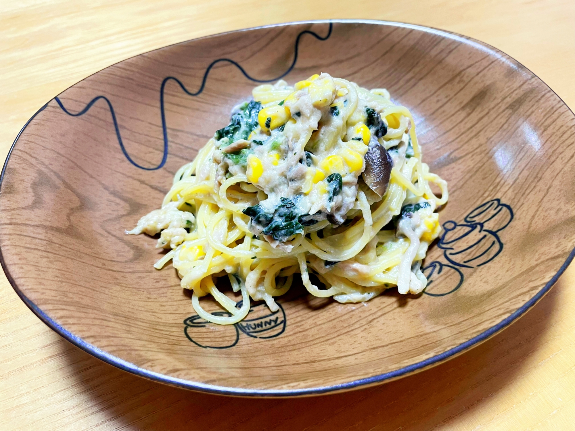 血糖値対策にも!牛乳でクリームパスタ☆