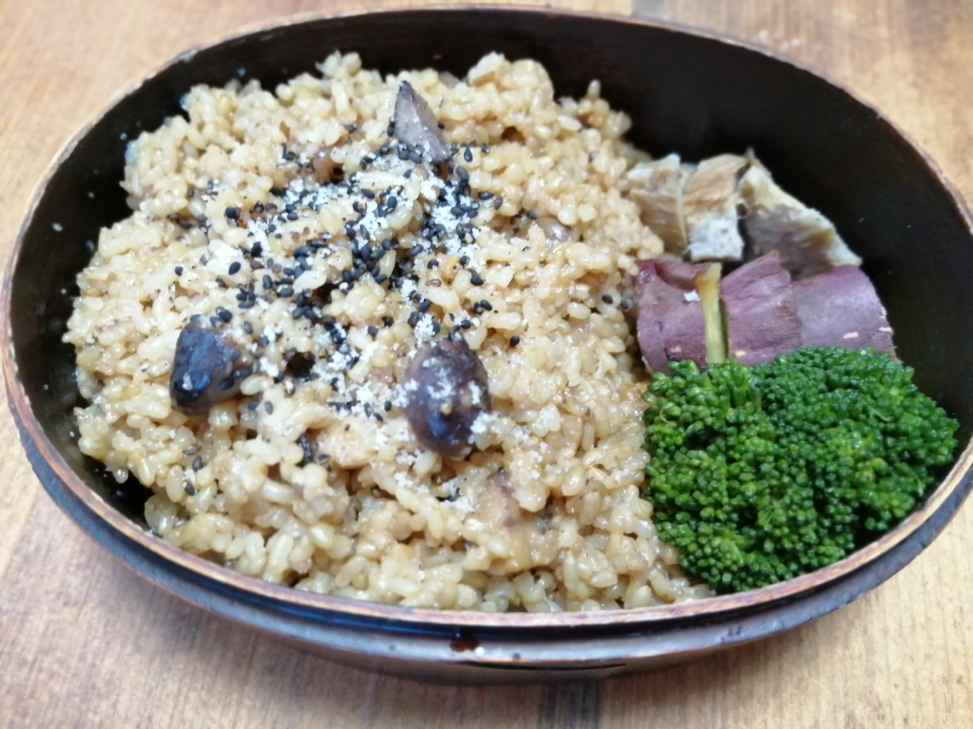 大豆の煮汁で♪甘栗ご飯