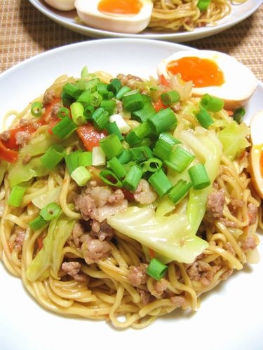 袋麺ｄｅ簡単♪焼きラーメン