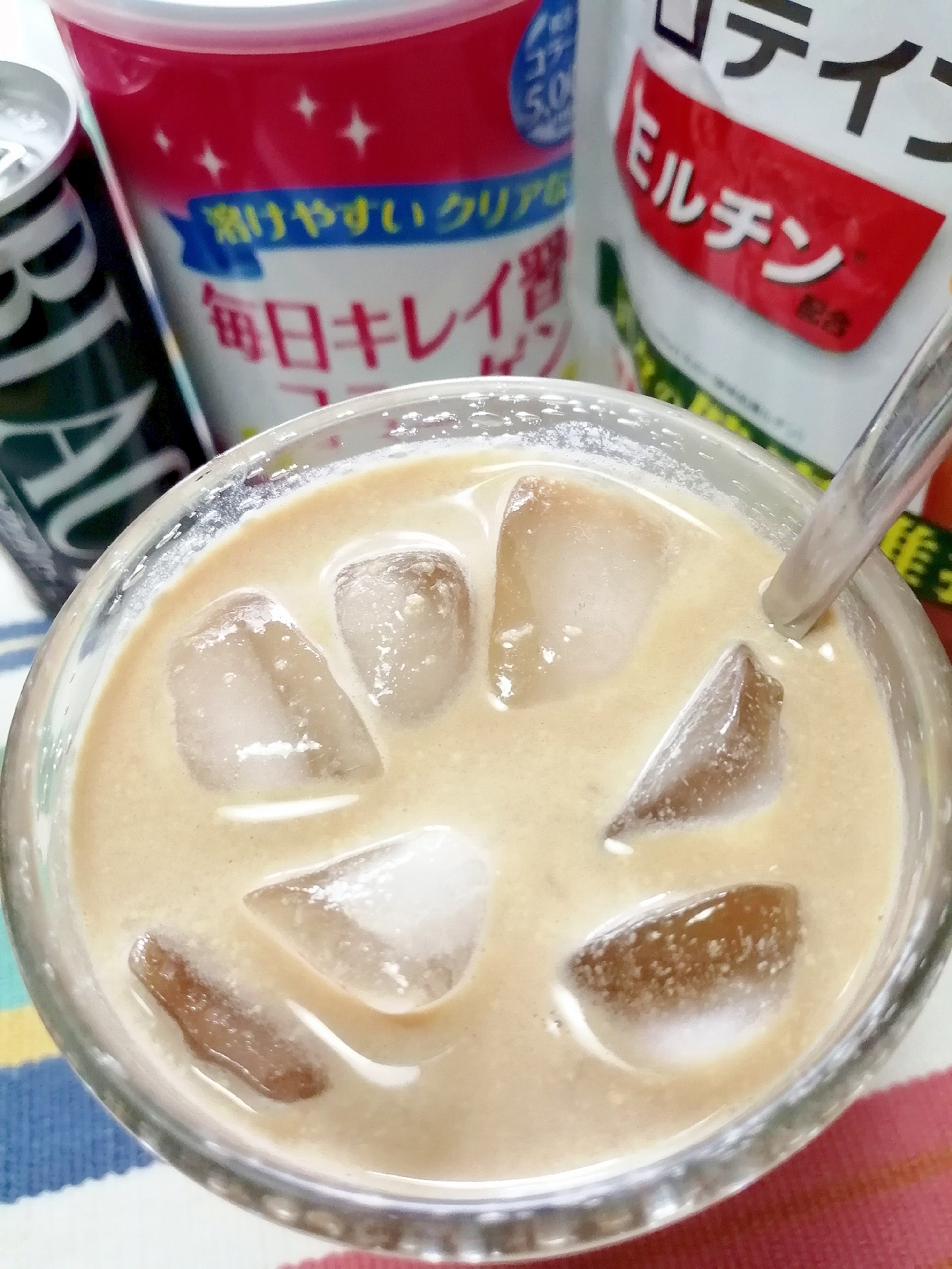 アイス☆美肌な大豆プロテインカフェオレ♪