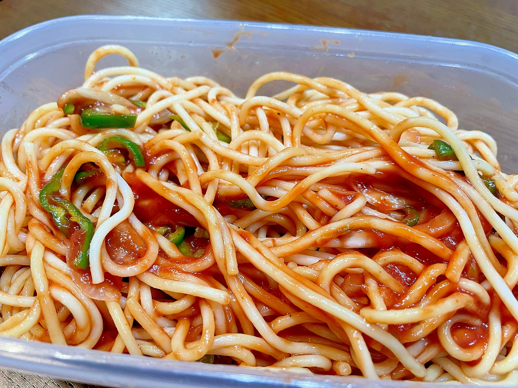 電子レンジでナポリタン