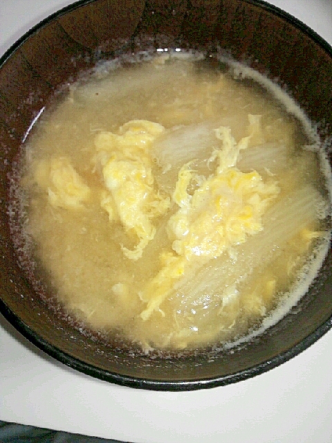 山芋と卵の味噌汁