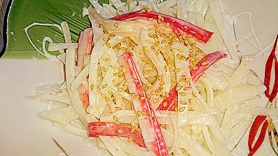 千切り大根とサラダスティックのごまマヨサラダ レシピ 作り方 By Happy Days 楽天レシピ