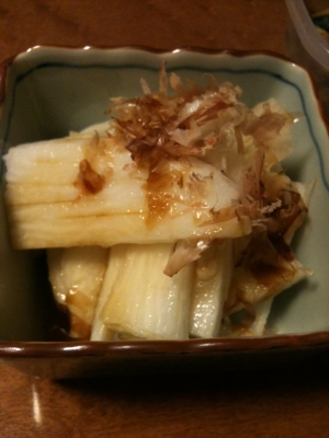 ダシ醤油で作る山芋の短冊