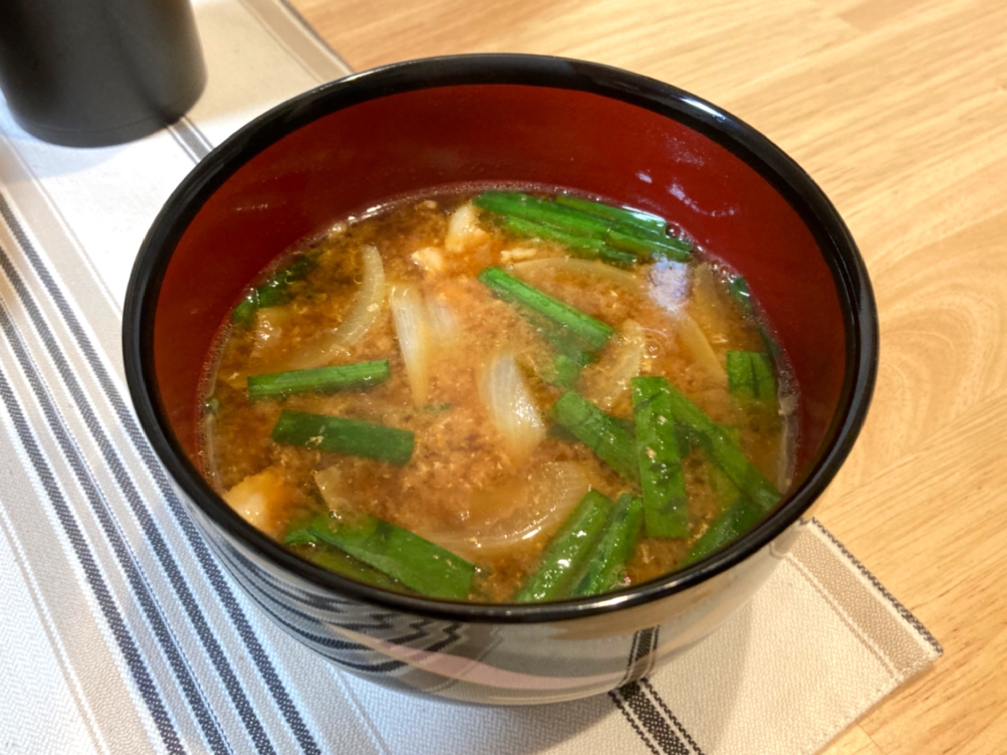 暑さに負けない☆スタミナ味噌スープ