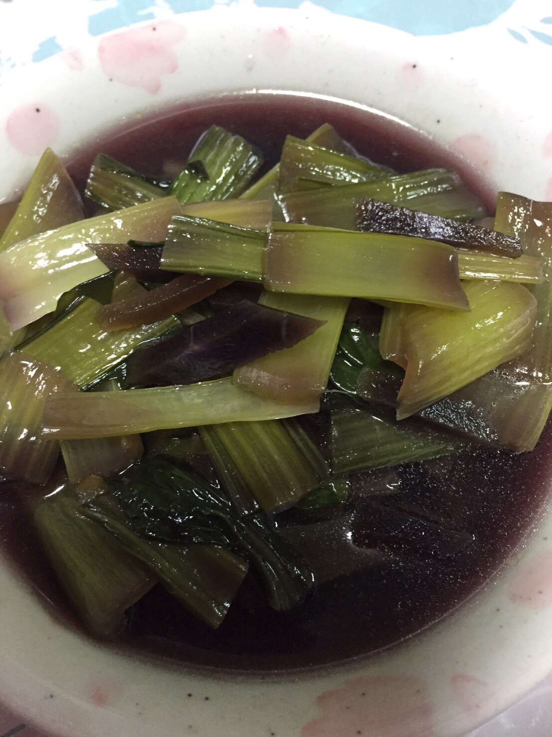 小松菜と紫人参の煮浸し(*^^*)