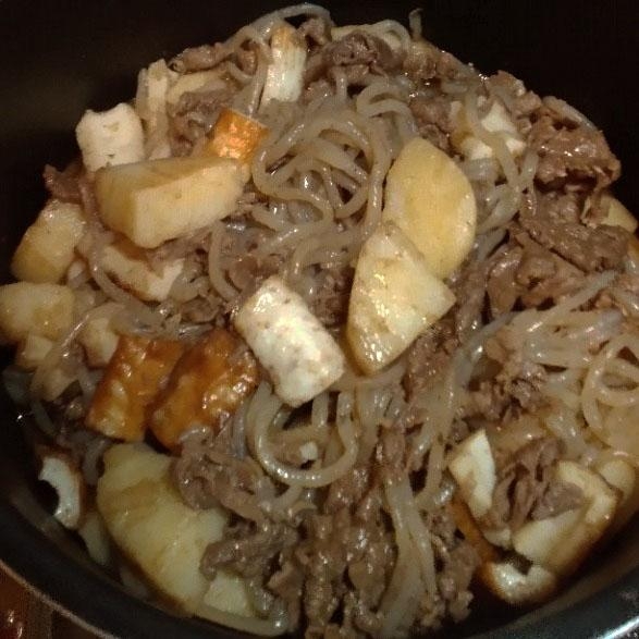 長芋と牛肉の甘辛煮