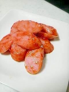 お弁当に！魚肉ソーセージのケチャップ炒め