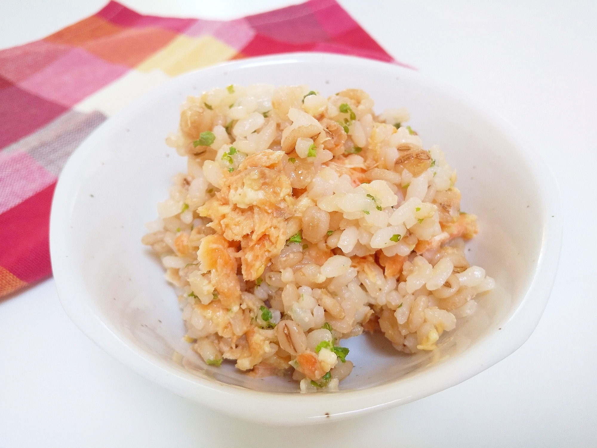 鮭青のりの甘味噌混ぜご飯