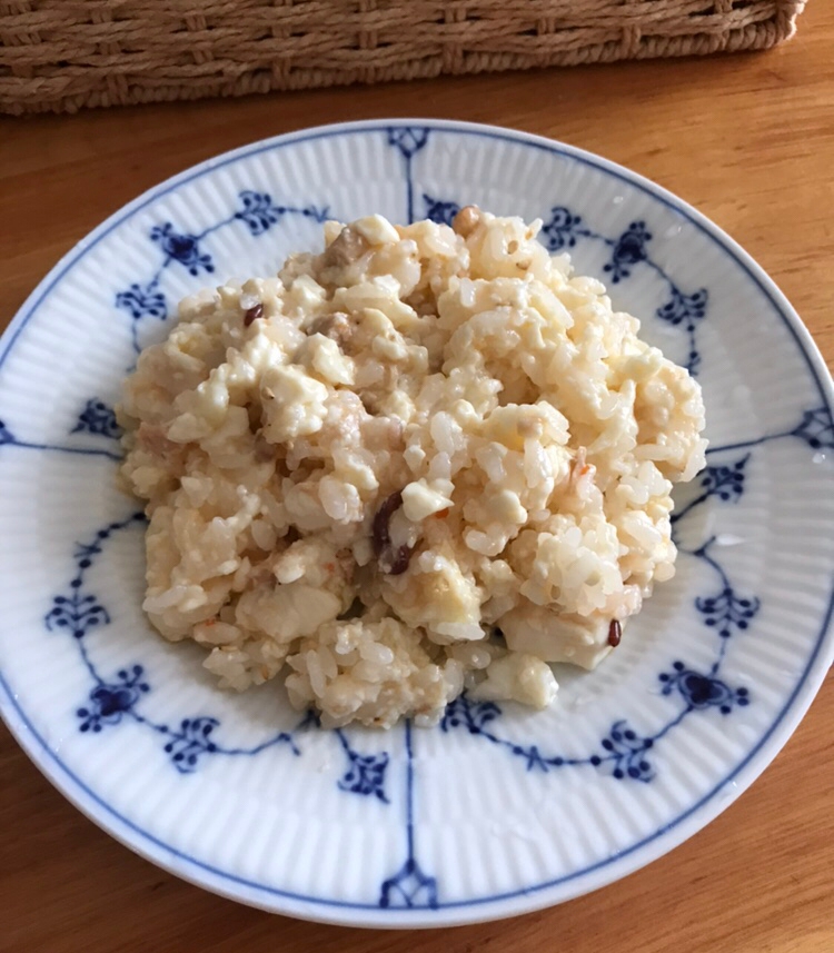 卵白炒り卵とツナの豆腐チャーハン