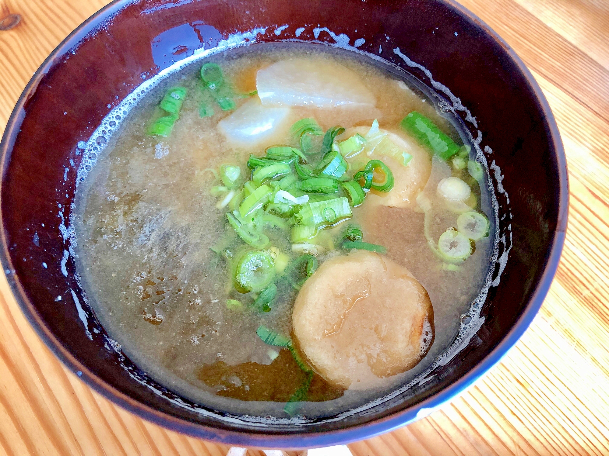 大根と麩ととろろ昆布のお味噌汁