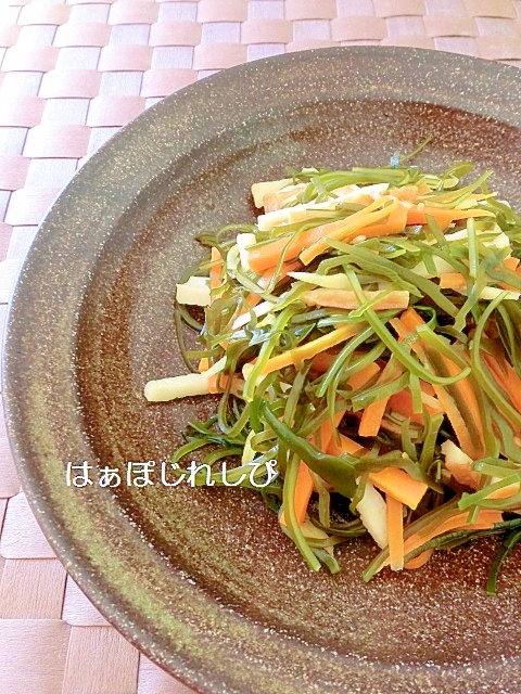 作り置きおかず♪切り昆布とちくわのポン酢炒め煮✿