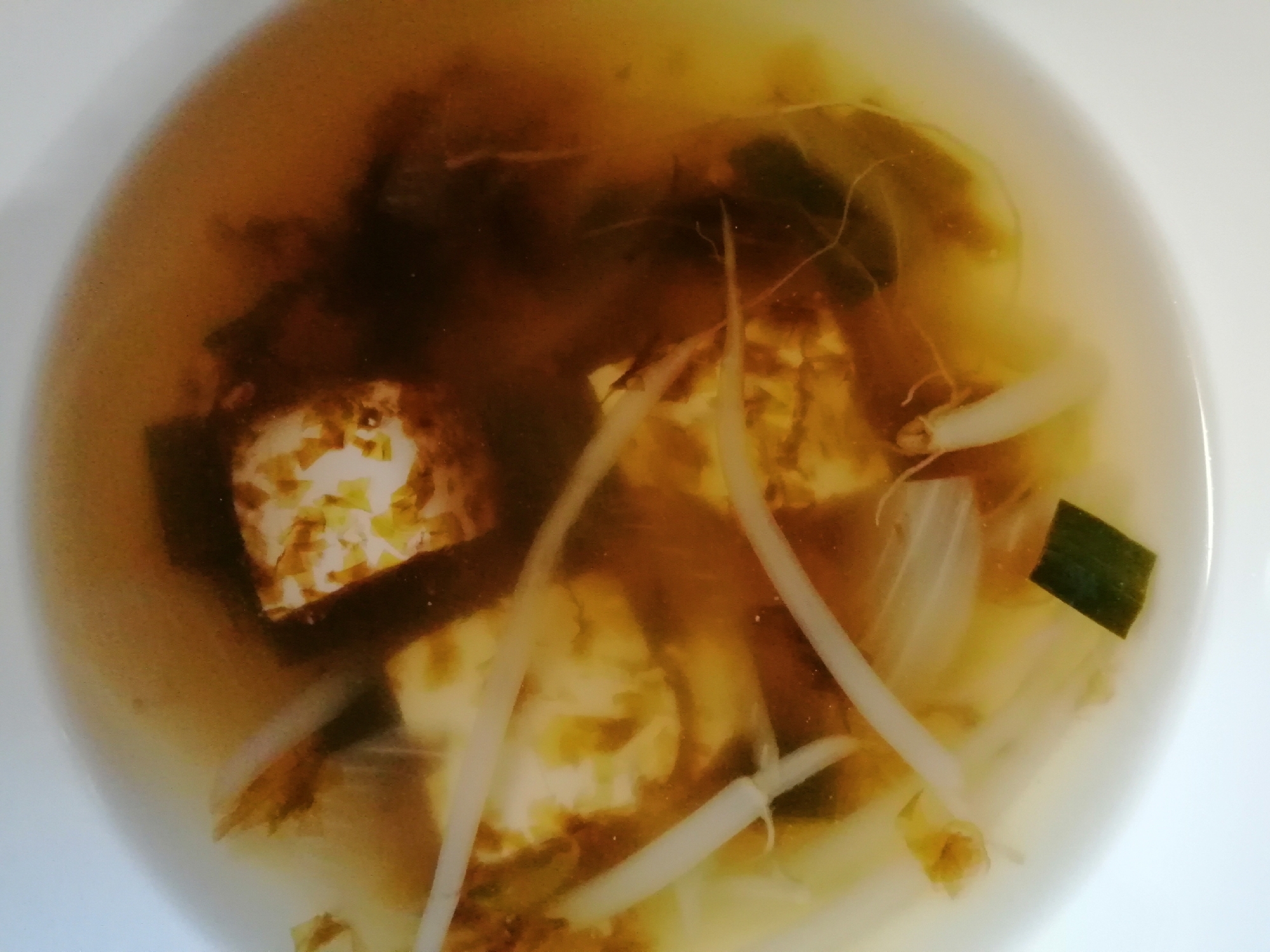 木綿豆腐ともやしのスープ