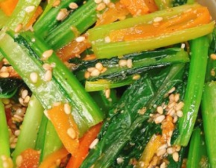 小松菜とにんじんの簡単作り置きꔛꕤ