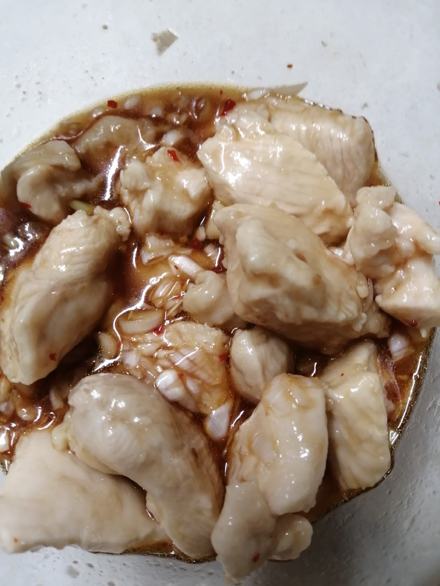 やわらか鶏胸肉☆中華風ダレ★