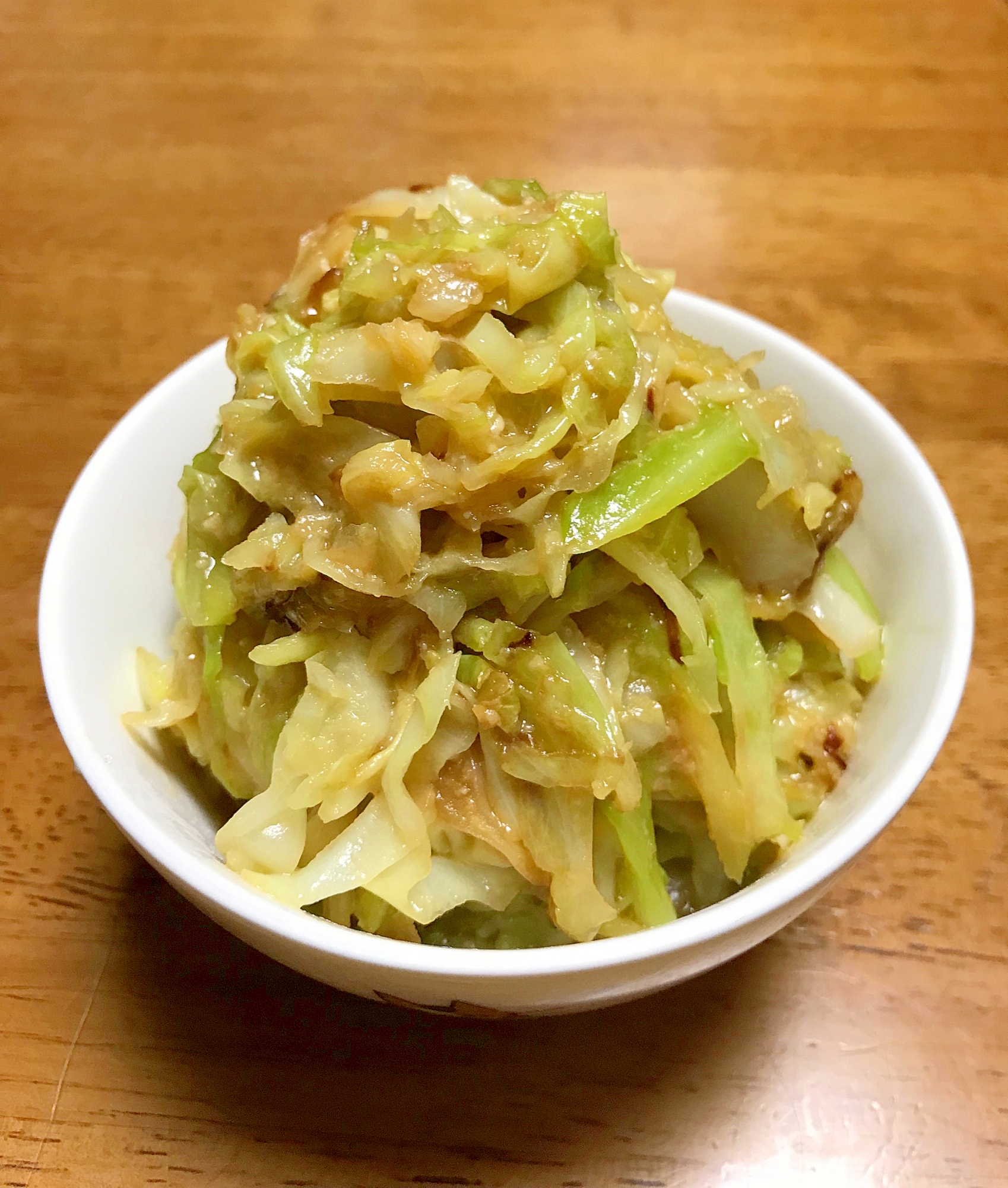 余った田楽味噌で、味噌キャベツソテー
