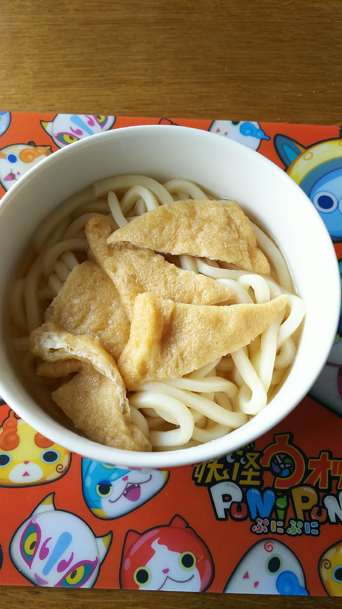 鶏ガラとほんだしできつねうどん