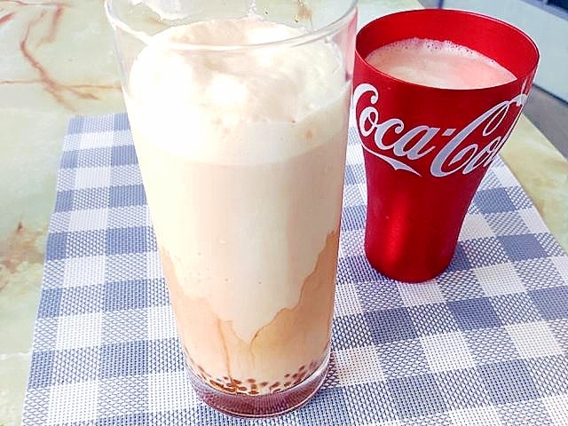 水出しコーヒーで!タピオカの珈琲ミルクドリンク♪