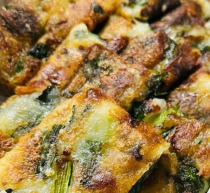 にんじんの葉のチヂミ⋆⸜ ⚘ ⸝⋆