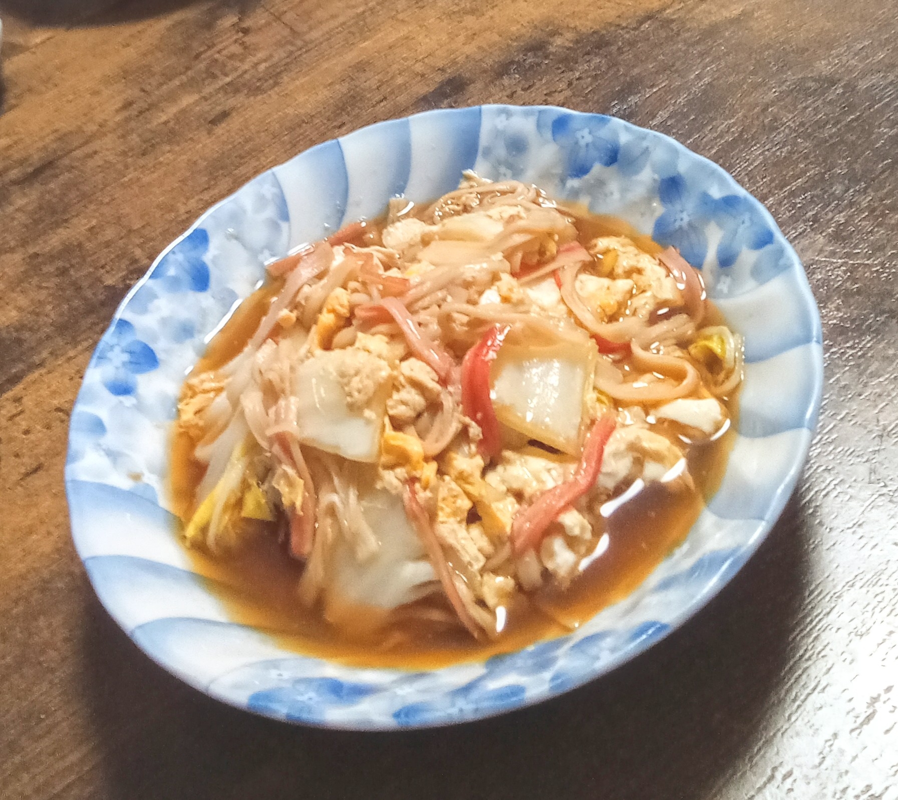 濃い目！白菜・カニカマで玉子とじ