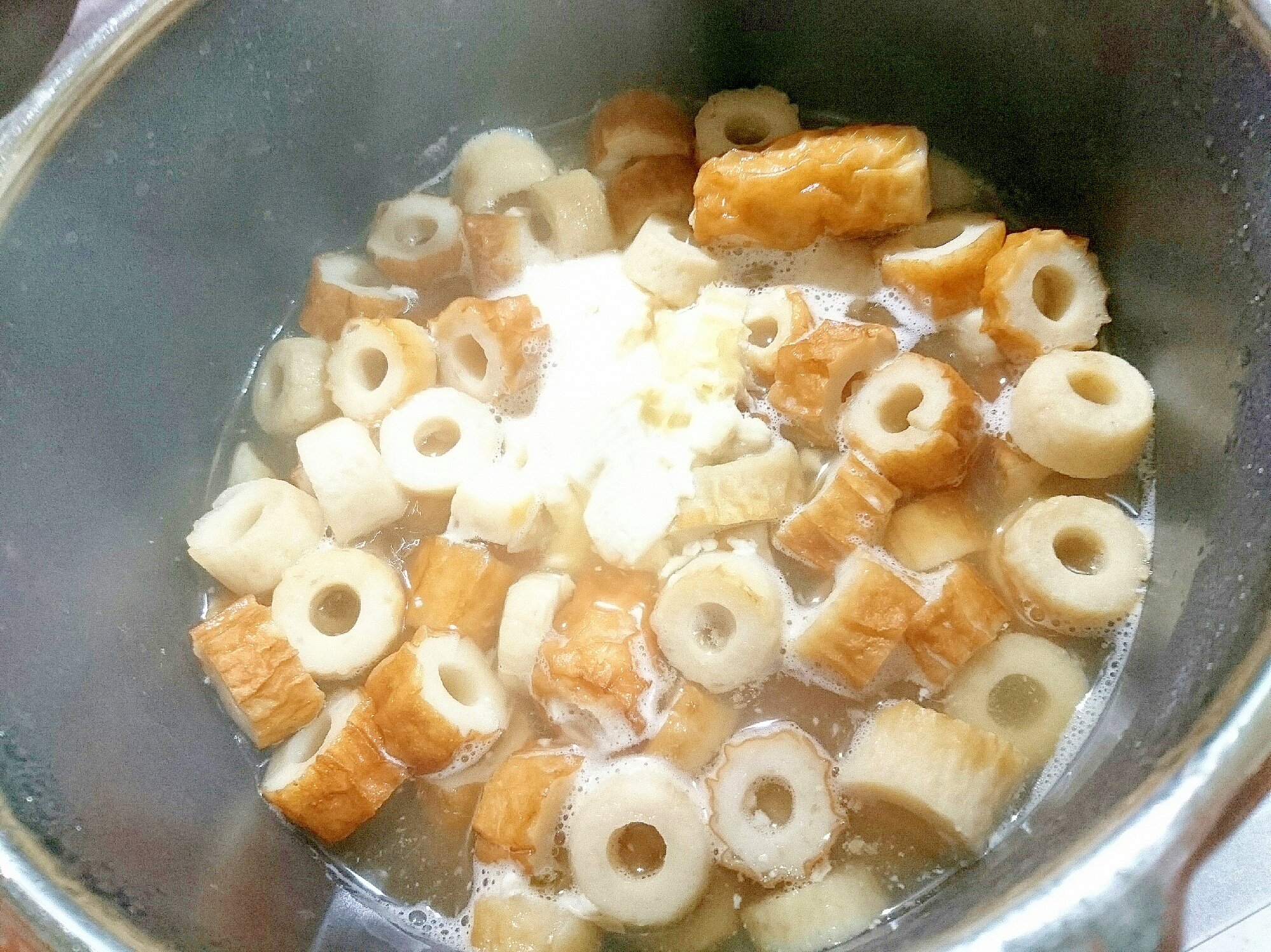 ちくわと豆腐のあまい煮物