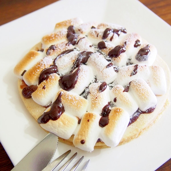 パンケーキのチョコマシュマロピッツァ スモア風 レシピ 作り方 By 楽天出店店舗 ウルトラミックス 楽天レシピ パンケーキのチョコマシュマロピッツァ スモア風 レシピ 作り方 By 楽天出店店舗 ウルトラミックス 楽天レシピ